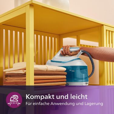 Парогенератор Philips серії PerfectCare 6000 - 2400 Вт, подача пари 500 г, тиск 6,5 бар, технологія OptimalTEMP, резервуар 1,8 л,