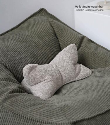 Подушка для читання mokebo Кістка для читання з мякої тканини букле, ергономічна подушка для шиї з затишної плюшевої тканини, гнучка підставка для книг, електронних книг або планшетів або як подушка для дивана з натуральної бежевої тканини букле