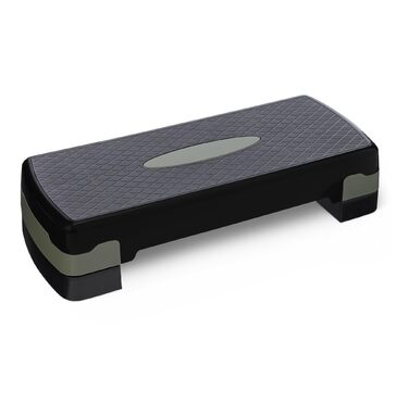 Степер для аеробних тренувань Storeo Basics, регульований степер для дому, 68,58 см, чорний/сірий