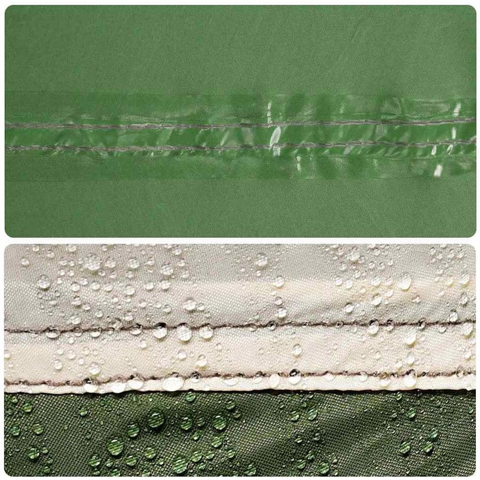 Сімейний намет vidaXL з дахом та вентиляцією, поліестер та сталь, просторий, зелений, 10 осіб