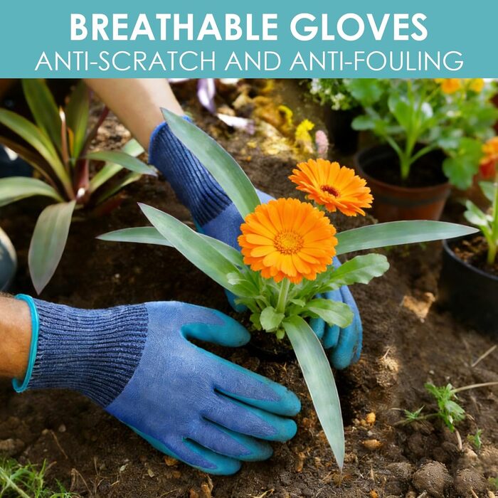 Набір садових інструментів Gartenwerkzeug, 7 предметів, для догляду за садом, стійкий до іржі. Садовий набір з органайзером-сумкою для інструментів, ідеальний подарунок для жінок-садоводів.