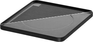 Раклет гриль зі сковородами та слайдерами, раклет 4 персони, 870 Вт, нержавіюча сталь матова