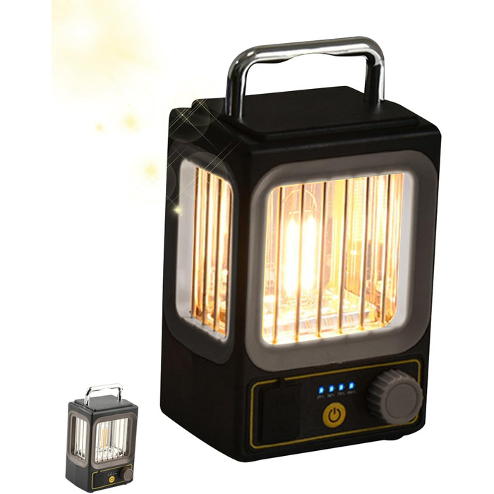 Сонячний ліхтар, портативний кемпінговий ліхтар, 9,5 x 8,9 x 16,5 см, акумуляторний, бездротовий, світлодіодний з міцною конструкцією, садовий настільний світильник, вуличний ліхтар з яскравим дизайном для подвір&39я та саду, сірий