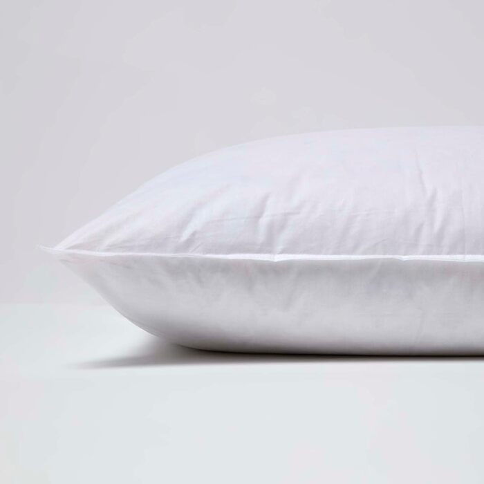 Комплект із 2 пір&39яних подушок Homescapes 60x70 см, подушки з качиного пера, подушки для сну з бавовняним чохлом, м&39які подушки для ліжка, які можна прати