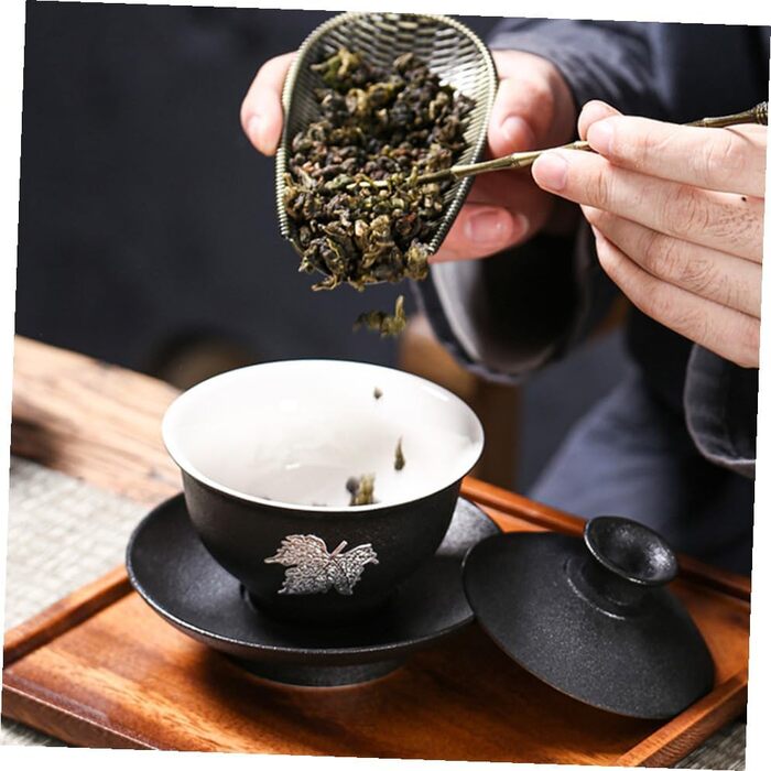 Компактний керамічний чайний сервіз з кришкою для жасминового та зеленого чаю, для дому та офісу