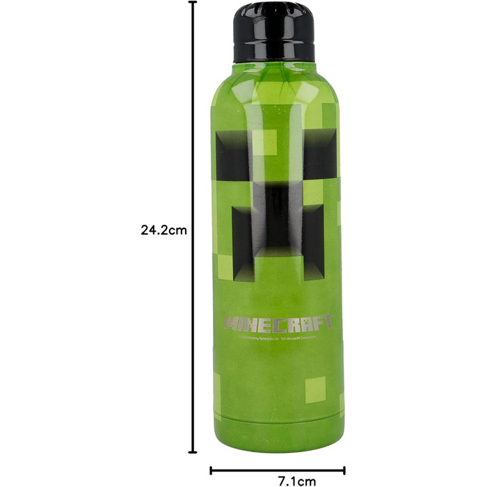 ТЕРМОС-ПЛЯШКА З НЕРЖАВІЮЧОЇ СТАЛІ 515 МЛ MINECRAFT, Журавлина