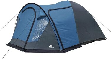 Ваш намет GEAR Tivano 5-місний купольний намет Вітальня Бічний вхід Вікно Висота 5000 мм УФ 50 Захист Синій сірий