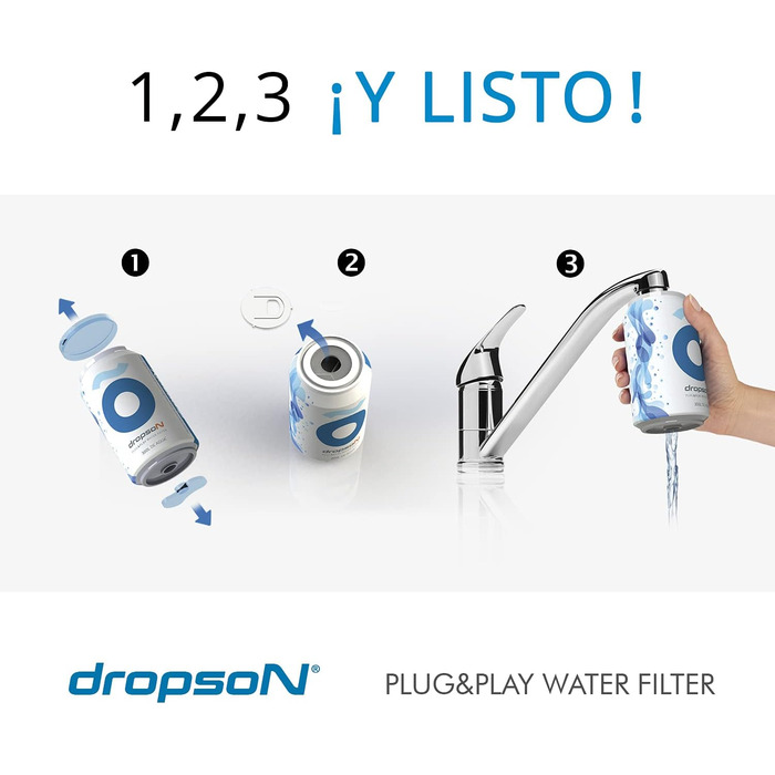 Фільтр для води для крана, 100 натуральна мембрана мікрофільтра, 600 літрів фільтрованої води, монітор зі смартфоном, наповнює глечик 1 л за 1 хвилину., 2 filter can -