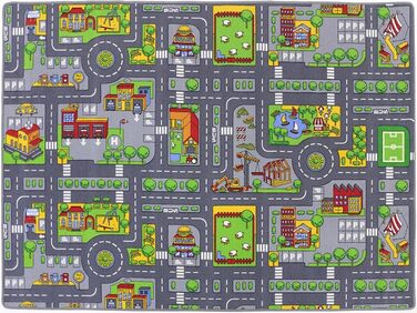 Килимок для вуличних ігор HEVO City Mix дитячий килимок 200x200 см з нековзною підкладкою 200x200 см City Mix