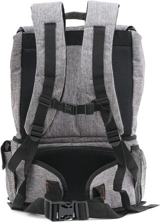 Рюкзак CampFeuer з відділенням-холодильником Сірий Ізольована сумка на 20 літрів для барбекю, кемпінгу, пляжу та активного відпочинку Сумка для ланчу для роботи та школи Сумка для пікніка, сумка-холодильник