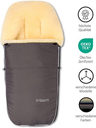 Муфта для ніг Hofbrucker Polaris - Тепла та затишна, ідеально підходить для немовлят та малюків, високоякісна овчина, підходить дл