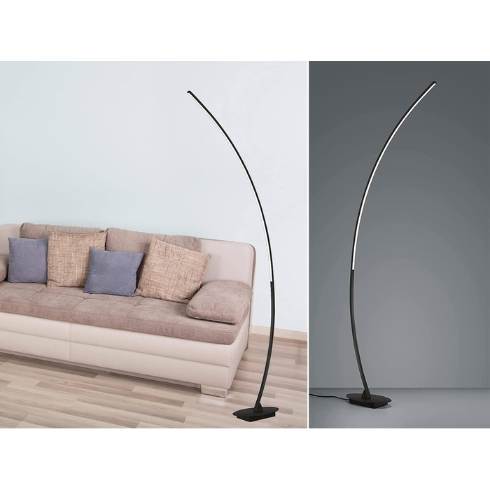 Стільовий торшер Reality Solo R42791132, матовий чорний метал, з LED-лампою 11 Вт
