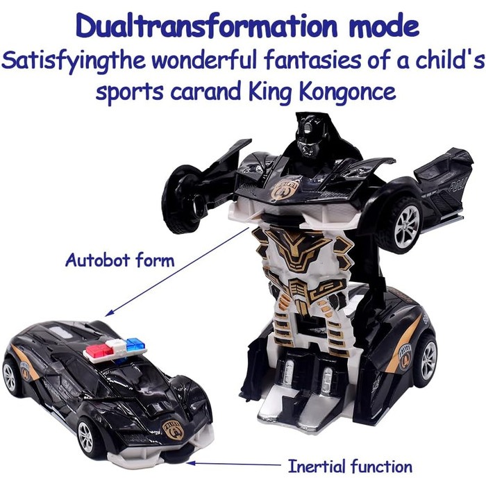 Деформована автомобільна іграшка, 2 шт. и 2-в-1 трансформується автомобільна іграшка-робот для дітей, ідея для подарунка фігурки-трансформера