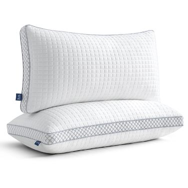 Подушка BedStory 40x80 зі знімним чохлом, регульованим наповнювачем з волокна, готельна подушка на блискавці, комплект з 2 подушок з мікрофібри 950 г, подушка для шиї, яку можна прати, для алергіків