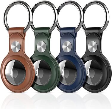 Уп AirTag Pendant PU Leather - Стійкий до подряпин чохол для брелока AirTag з оригінальними кнопками - Захисний чохол для Air Tag