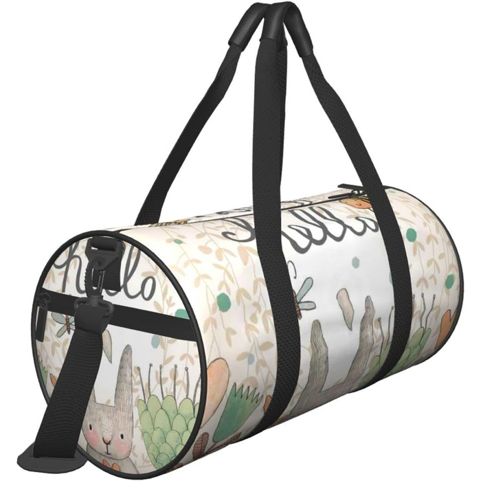 Дорожня сумка Квітучий зайчик, спортивна сумка з метеликами та бджолами для чоловіків та жінок, сумка-мішок для моря/басейну