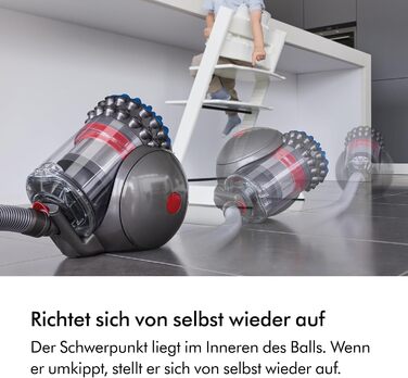 Пилосос Dyson Big Ball Absolute 2 19 компактних циклонів для максимального збору бруду, для всіх типів підлоги, Iron/Blue