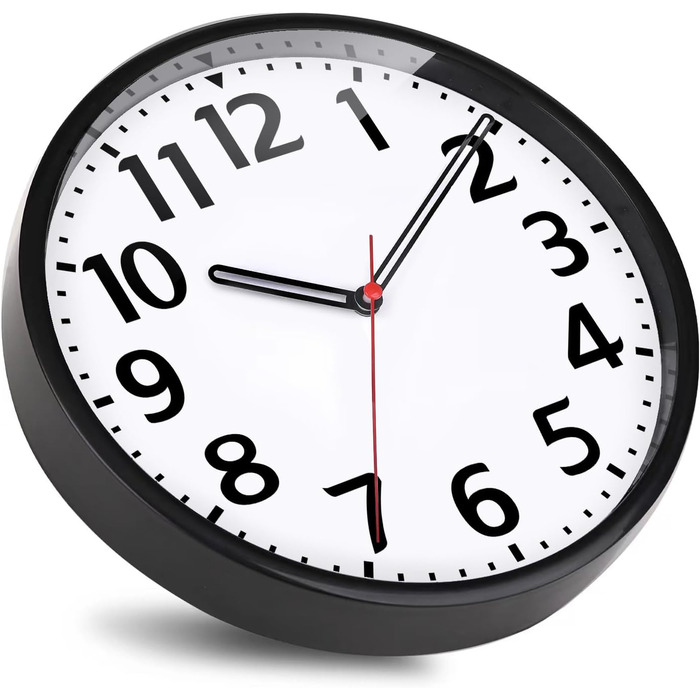 Настінний годинник TOHOOYO 9-дюймовий настінний годинник на батарейках безшумний настінний годинник, що не цокає сучасний кварцови