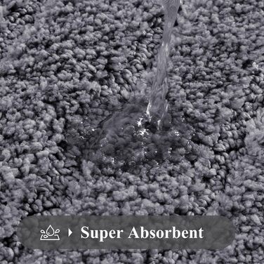 Комплект килимків для ванної кімнати SHACOS, 3 предмети, нековзний килимок для ванної, м&39які килимки для ванної кімнати, водопоглинаючий, килимок для ванної кімнати, що миється, сірий, 40x6050x8050x60 см