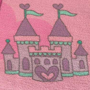 Килим dream princesses hopscotch дитячий ігровий килимок з метеликами та сердечками в рожевому кольорі, бігунок 80x150 см 80 x 150