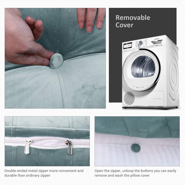 Оксамитова подушка для спинки узголів&39я ліжка з закрученим верхом велика подушка для підтримки кушетки, дивана-ліжка та подушка для читання (сіра, 50 * 200 см) Сіра 50*200 см