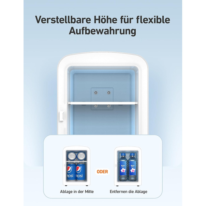 Міні-холодильник AstroAI 4 л, Маленький холодильник для косметики та напоїв, Міні-холодильники на 220В AC/12В DC для авто, офісів,