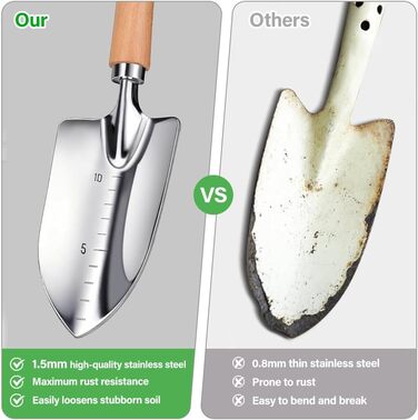 Набір садових інструментів Gartenwerkzeug, 7 предметів, з органайзером-сумкою для інструментів, міцний нержавіючий набір садового інструменту, ідеальний подарунок для жінок, чоловіків та садівників-любителів