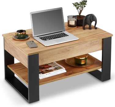 Журнальний столик з регульованою висотою та місцем для зберігання Розкладний стіл для вітальні Журнальний столик з регульованою висотою Розсувні журнальні столики Стіл для вітальні з дуба (чорний дуб)