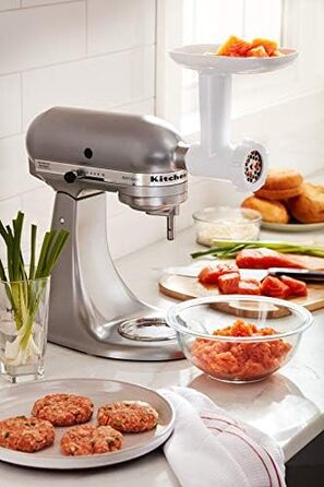 Насадка для подрібнювача їжі KitchenAid 5KSMFGA, Біла м'ясорубка