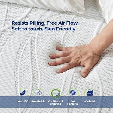 Матрац Classic Living Astralis з охолоджувальної гелевої піни з ефектом пам&39яті, дихаючий матрац середньої жорсткості Матрац у коробці Матрац з піни з ефектом пам&39яті, що знімає тиск, 140x200, 18 см 18.00 140 x 200 см