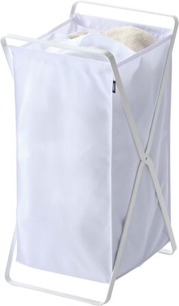 Кошик для білизни Yamazaki 2484 TOWER, білий, сталь/поліестер/поліпропілен, мінімалістичний, 30 x 36 x 64 см