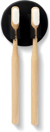 Високоякісний тримач для зубних щіток чорного кольору з силіконової самоклейки як органайзер для ванної кімнати та прикраса тримач