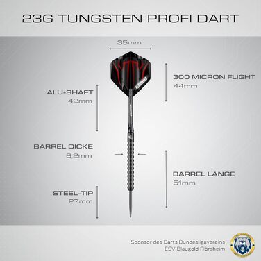 НОВИЙ набір дротиків Blackbird з 90 вольфраму з корпусом 23 г та чорним футляром 3 сталеві дротики з 9 алюмінієвими держаками та 9 дергами Набір дротиків з аксесуарами Дротики з металевим наконечником