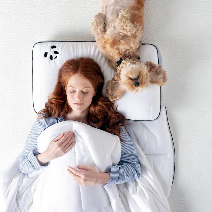 Гібридна бамбукова подушка Panda мякий, дихаючий бамбуковий чохол, ортопедична піна з ефектом памяті Lyocell