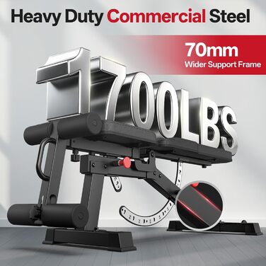 Регульована силова лава JOROTO MD65, багатофункціональна силова лава для домашнього використання, тренувальна лава з максимальним навантаженням 800 кг, 9-позиційна регульована спинка та 3-позиційне регульоване сидіння для фітнесу