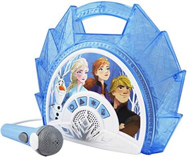 Караоке-машина ekids Frozen 2 FR-115V2, мікрофон, синя