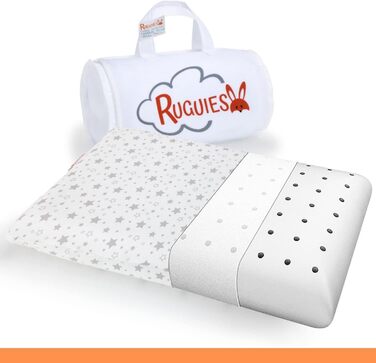 ПОДУШКИ - Дитяча подушка з піни з пам'яттю, гіпоалергенна та дихаюча - Дитяча подушка - 100 бавовняний чохол, що можна прати - Oek