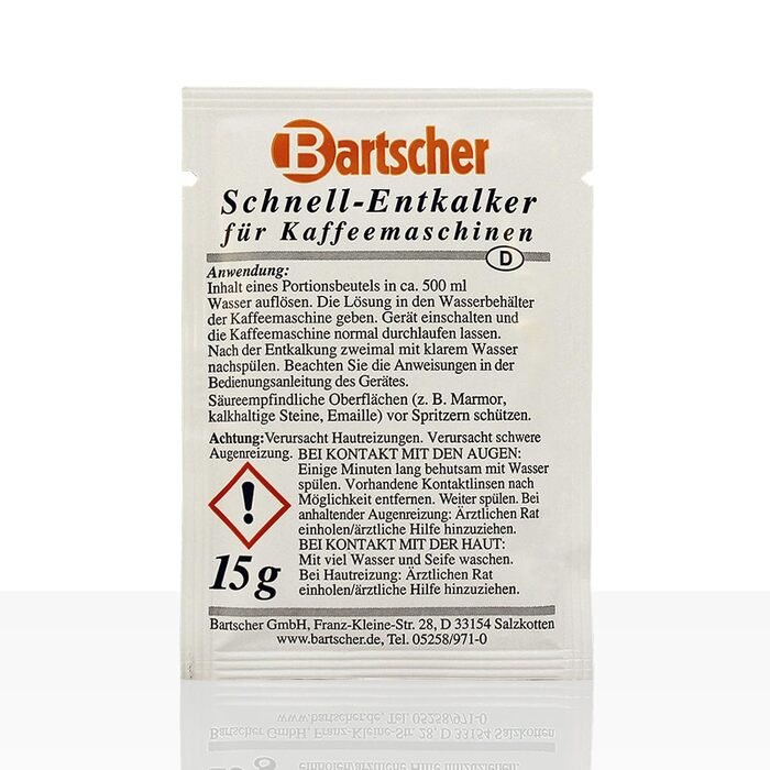 Швидкий засіб для видалення накипу Bartscher для кавоварок 30 шт. 15г - 190065