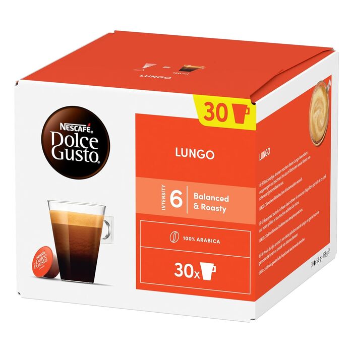 Кавові капсули NESCAF DOLCE GUSTO Lungo, упаковка з 3 шт. (3 x 30 капсул)