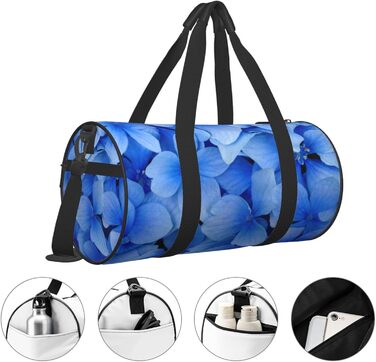 Спортивна сумка, дорожня сумка, сумка для подорожей, з тропічним квітковим принтом, сумка на нічліг, чорна, універсальний розмір