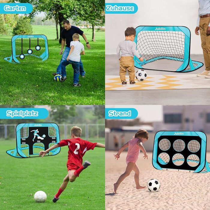 Набори футбольних воріт, 4 режими, висувні футбольні ворота для дітей, сині