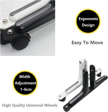 Ніжок для інфрачервоних обігрівачів, універсальна підставка для інфрачервоного обігрівача з алюмінієвого сплаву, мобільна підставка з роликами для інфрачервоних обігрівачів різних моделей, рама 1-6 см, срібляста, 2 шт.