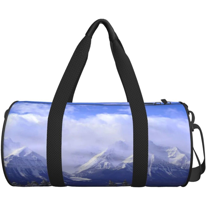 Універсальна дорожня сумка Блакитне небо та білий сніг, спортивна сумка для чоловіків та жінок, велика сумка для подорожей та спорту