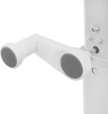 Стіл з регульованою висотою для домашнього офісу, стіл з ручним регулюванням висоти та ручкою, 120x60 см, для сидіння та стояння, вантажопідйомність до 100 кг, білий