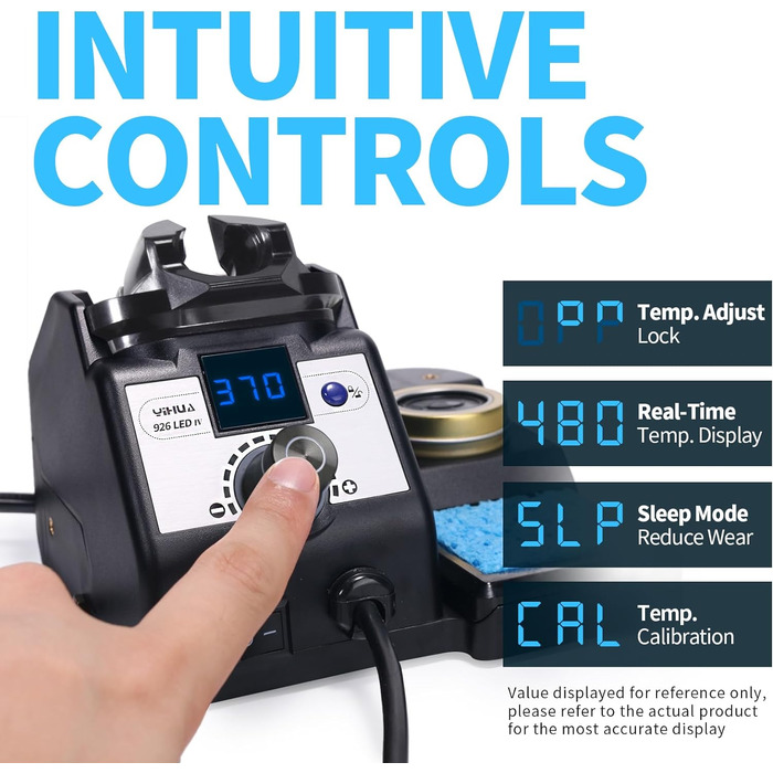 Паяльна станція YIHUA 926LED-IV 60W 90480C паяльник з 2 додатковими ручками, дозатор припою, 5 додаткових жал, насос для видалення