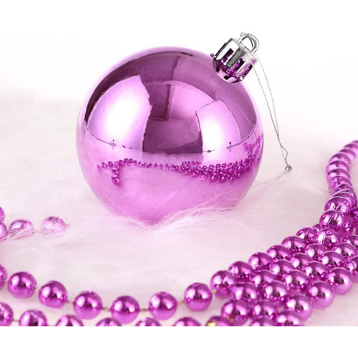 Різдвяні кульки 77 шт рожеві Deuba