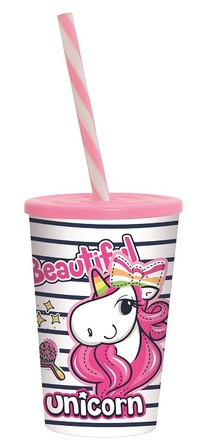 Склянка з трубочкою Herevin Unicorn 0.34 л (161914-003P) (6917965)