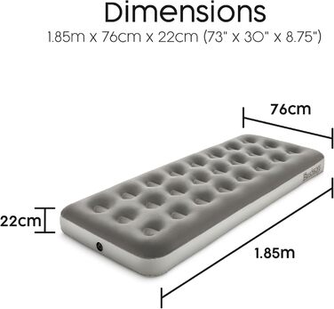 З акумуляторним насосом, одинарний флокований надувний матрац, портативний надувний матрац, надувний матрац для кемпінгу на відкритому повітрі, одинарний надувний матрац з акумуляторним насосом