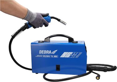 Інверторний зварювальний апарат DEDRA 200A IGBT MIG/MAG з функціями WIG, MMA, Hot Start, Anti Stick, Arc Force та LCD-дисплеєм