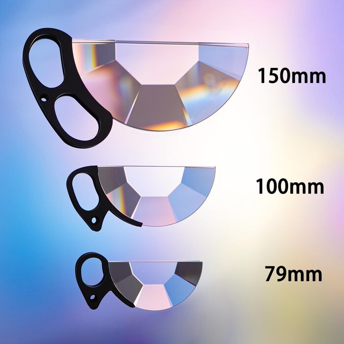 Портативний півколо-калейдоскоп Фільтр Спеціальні ефекти Фільтр обєктива камери Фільтр ефекту півкола Призма Оптична скляна призма Багаторазове заломлення Фотоаксесуари Фотореквізит (150 мм)
